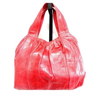 NWT Bairn snakeskin leather Jenna Canary hobo bag